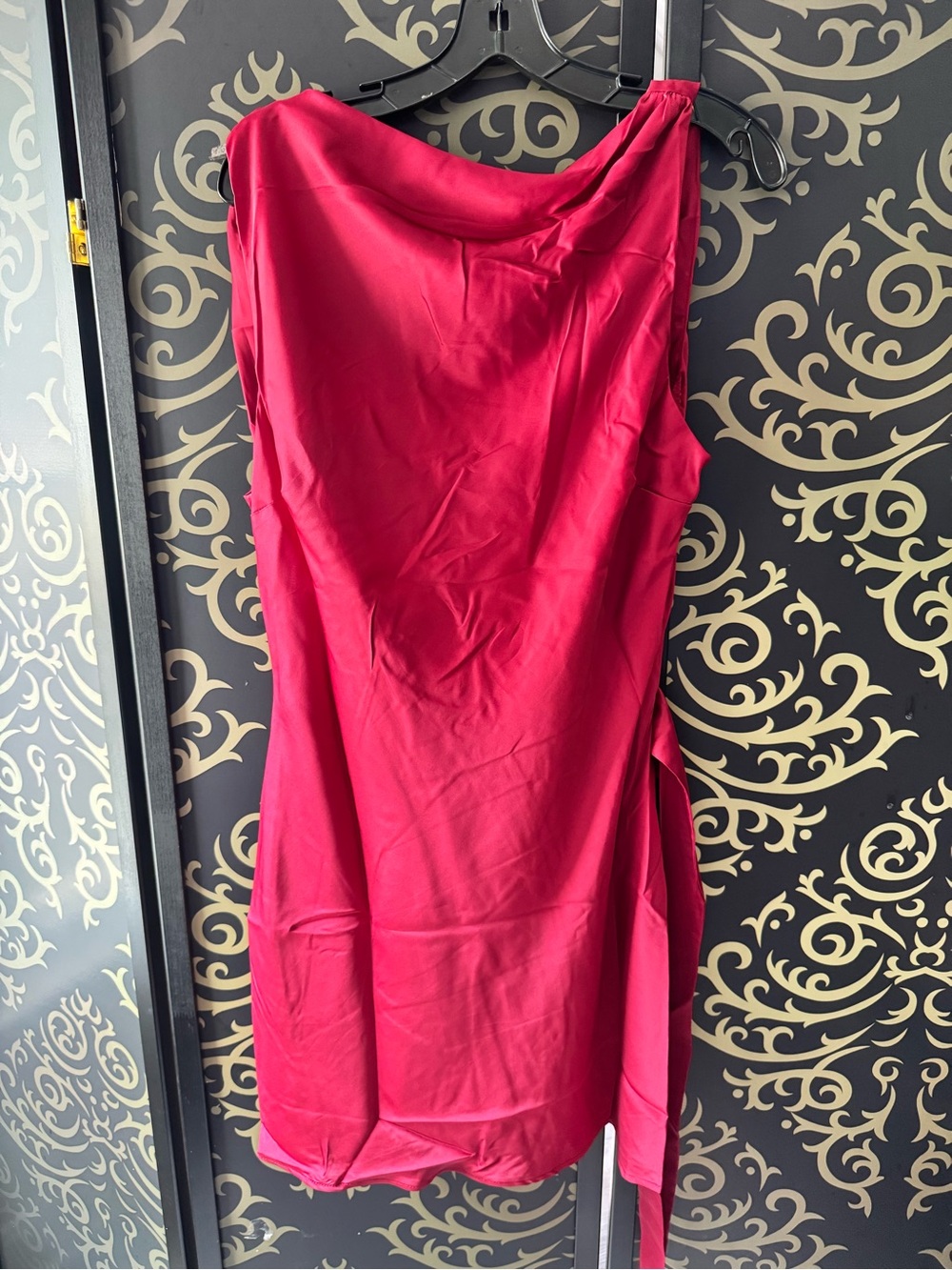 Fashion Nova One-Shoulder Red Cocktail Dress